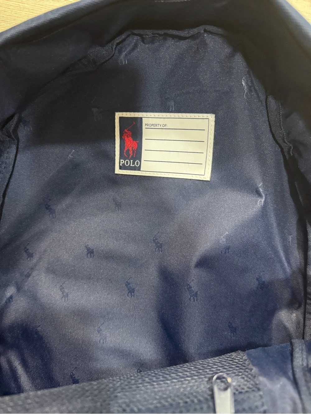 Polo Ralph Lauren Polo Bear Embroidered Varsity Backpack Navy Blue
